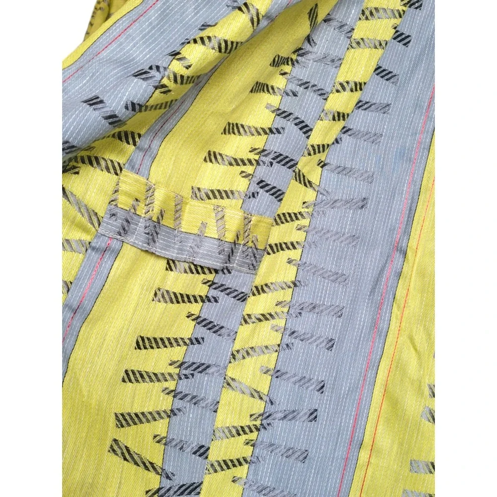 Vintage Mcm Mattress Ticking Cover‎ New Old Stock Abstract Yellow Stripe